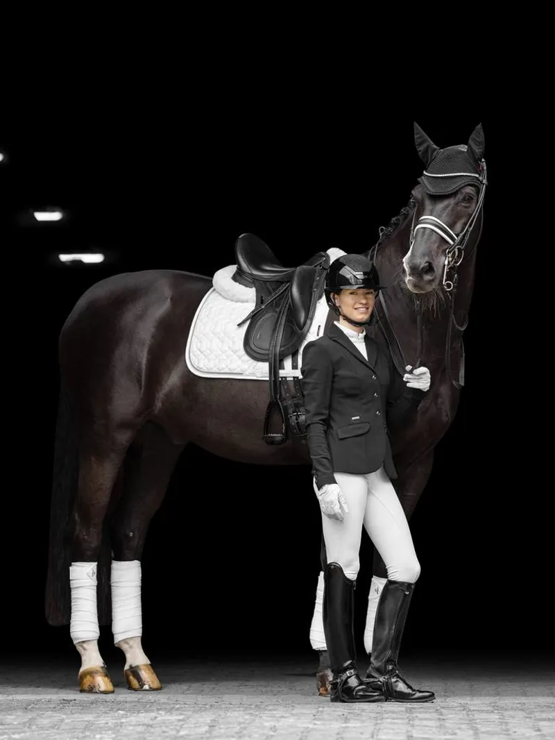 LeMieux Crystal Fly Hood in Black-1